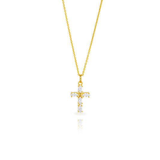 Collar cruz circonitas
