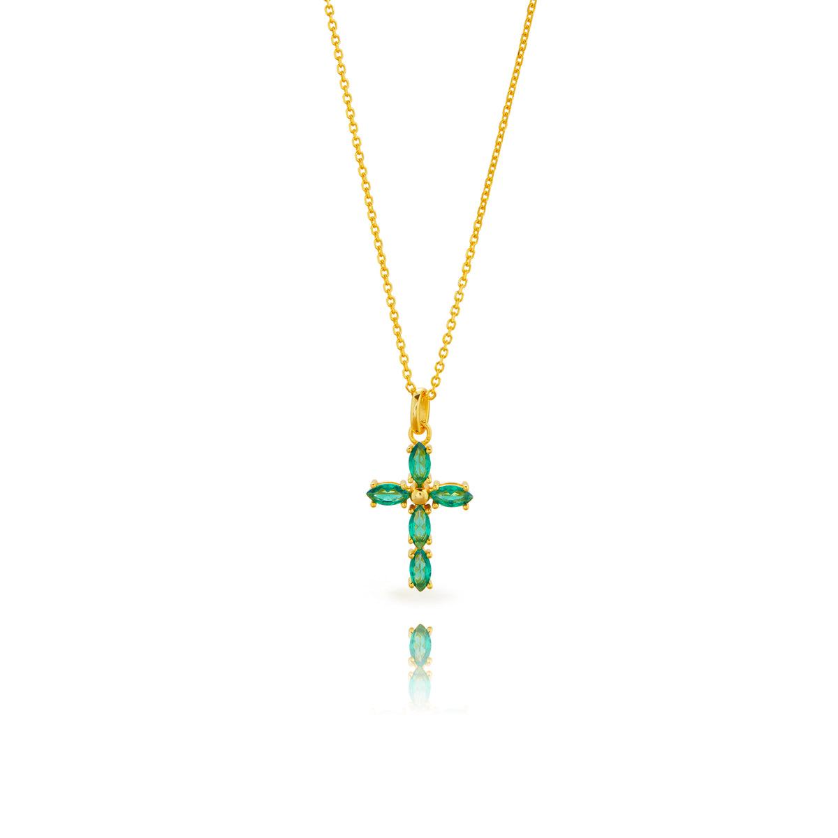 Collar cruz circonitas
