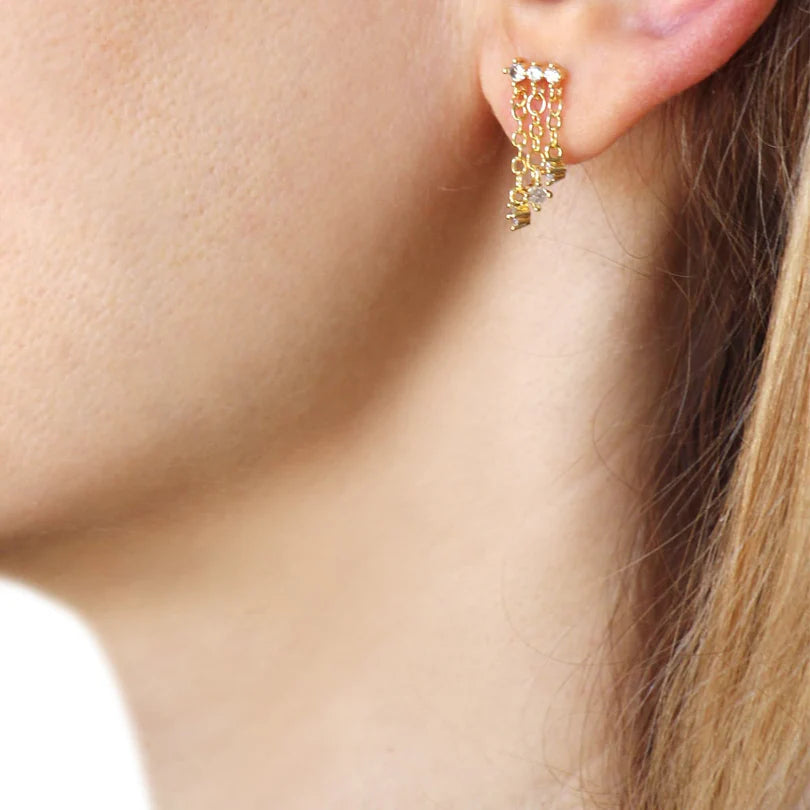Piercing cadenas y circonitas