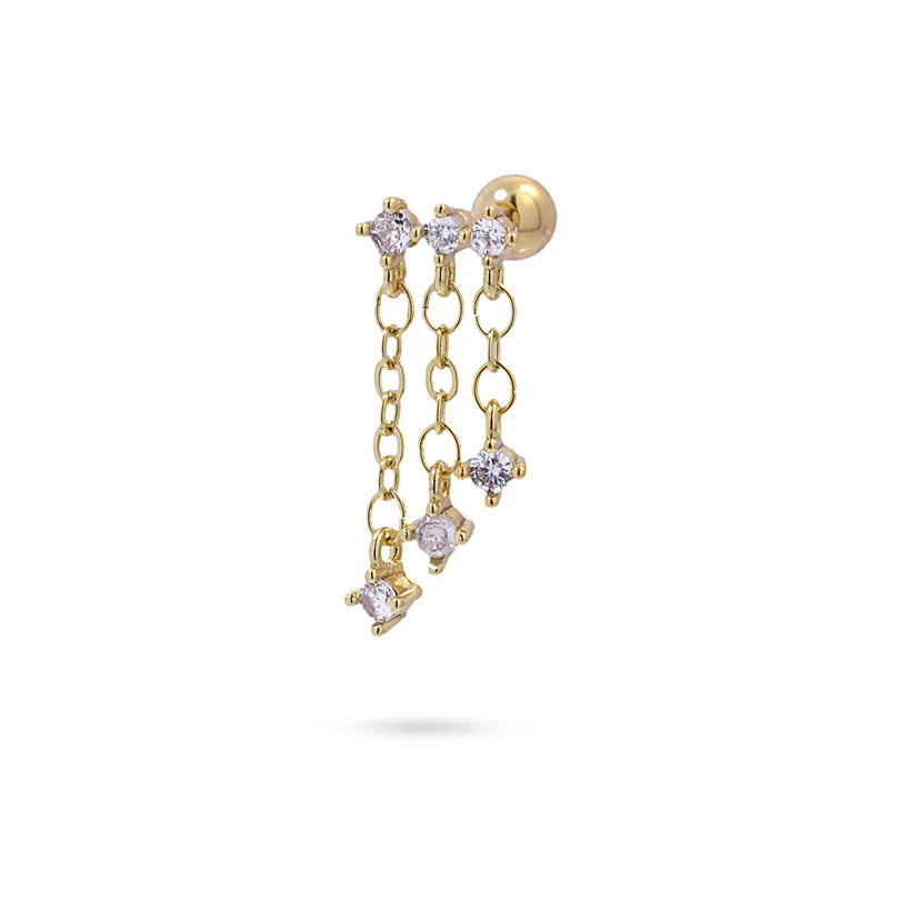Piercing cadenas y circonitas