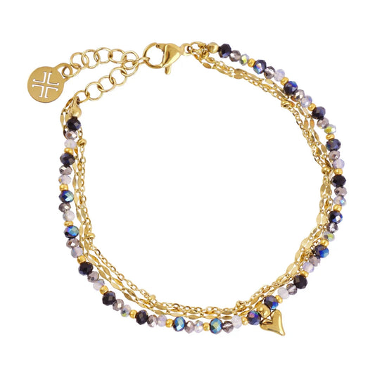 Pulsera triple corazón