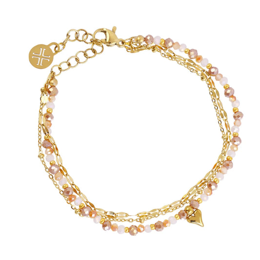 Pulsera triple corazón