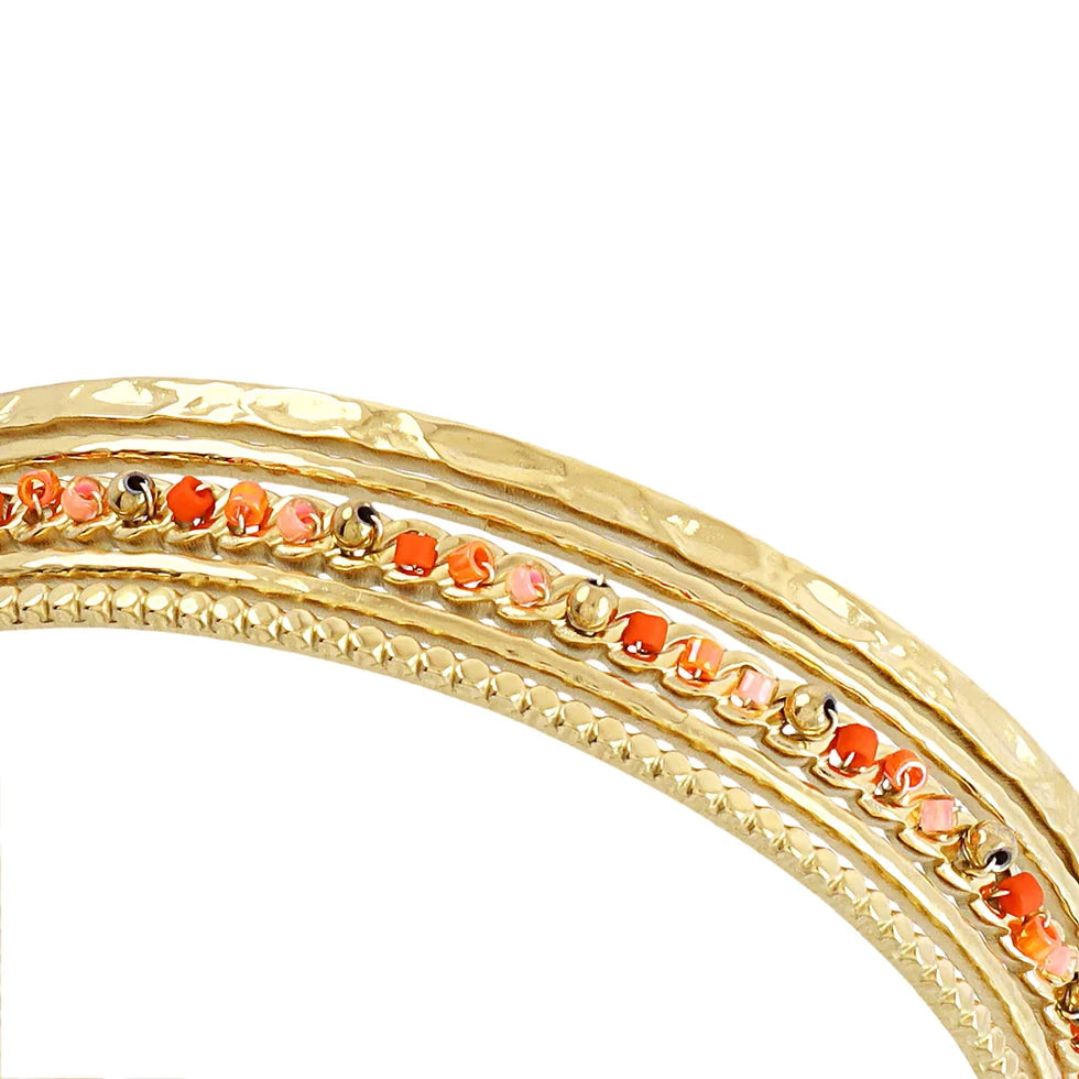 Brazalete piedras naranjas