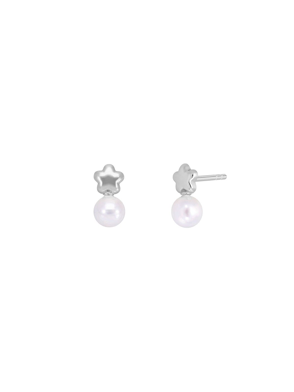 Pendientes flor y perla