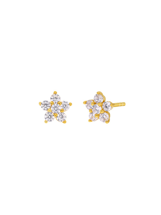 Pendientes flor circonitas