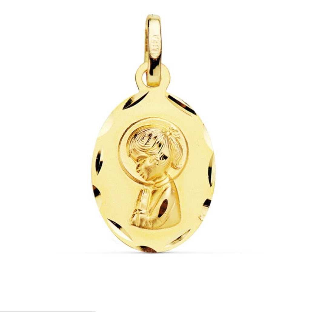 Medalla oro Virgen Niña