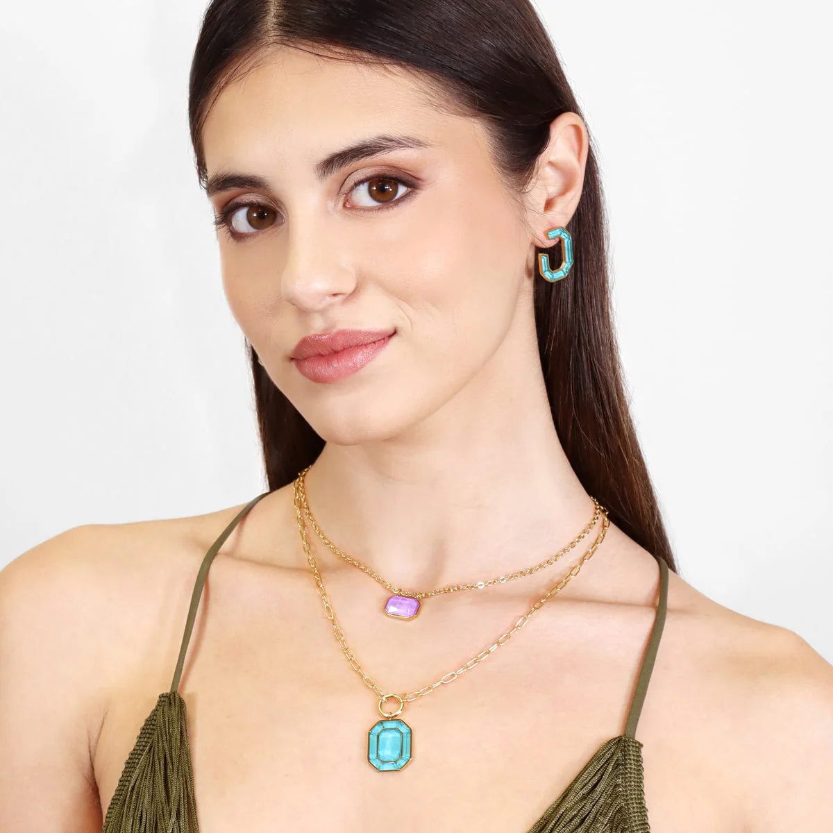 Collar Turquesa Pixel