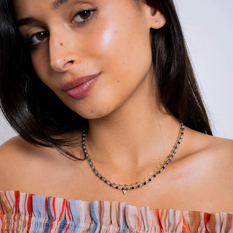 Collar triple corazón