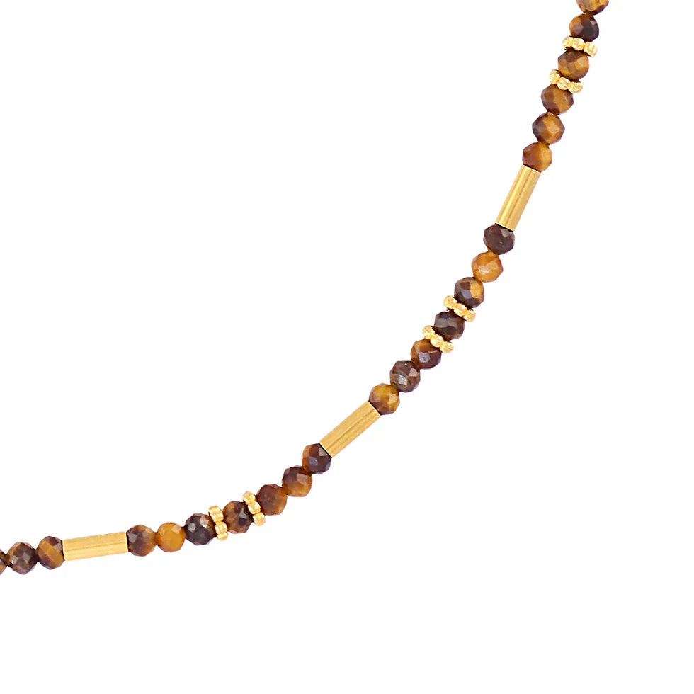 Collar Piedras marrón