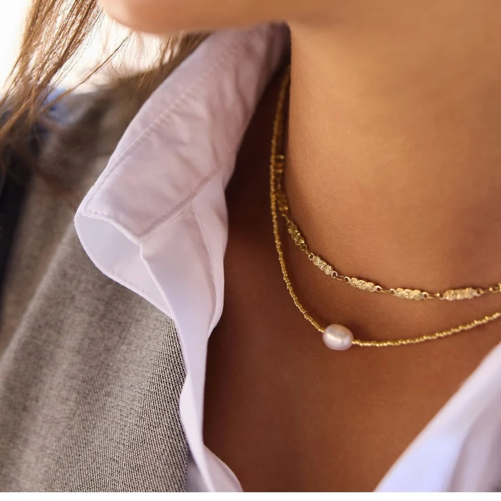 Collar perla con bolitas