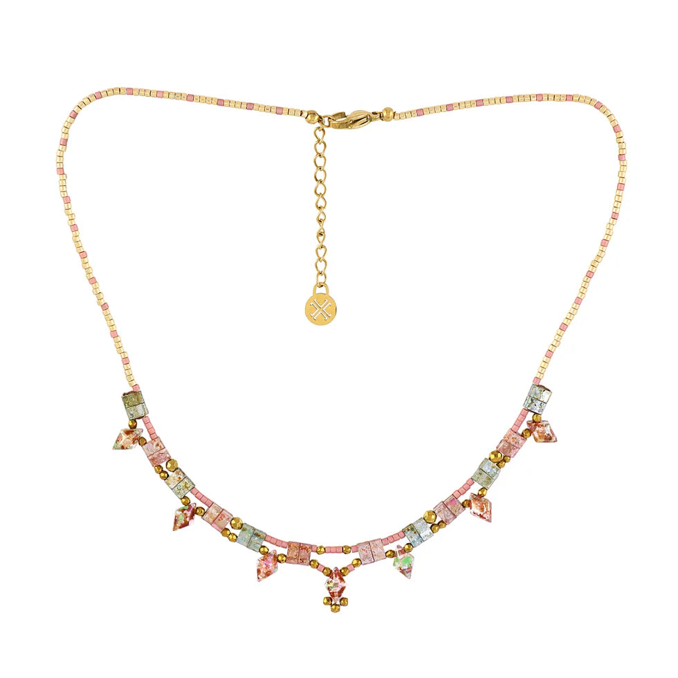 Collar piedras multicolor
