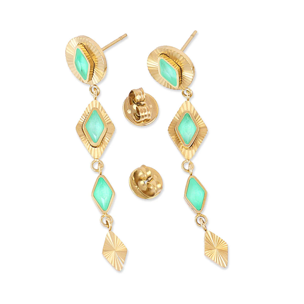 Pendientes Círculo y Rombos