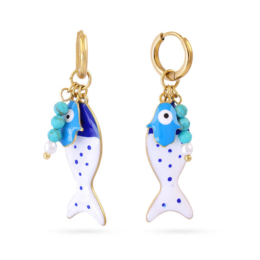 Pendientes Pez Azul