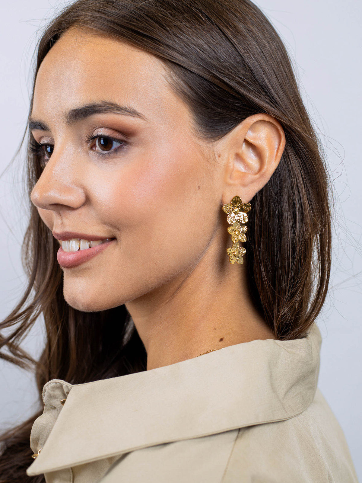 Pendientes triple flor