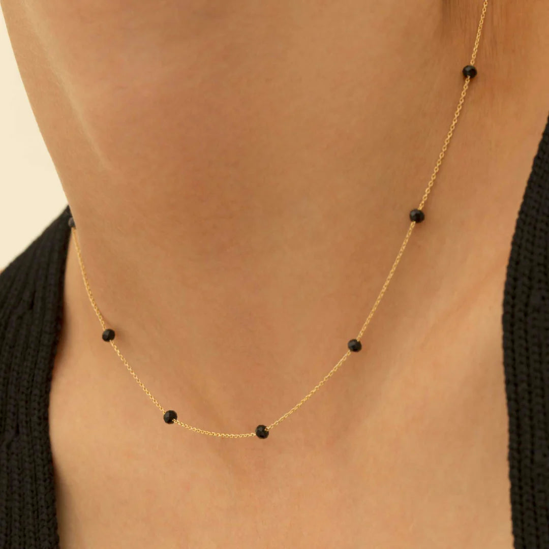 Collar cristales negros