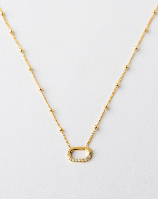 Gargantilla circonitas y bolitas