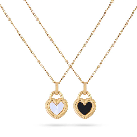 Collar corazón nácar