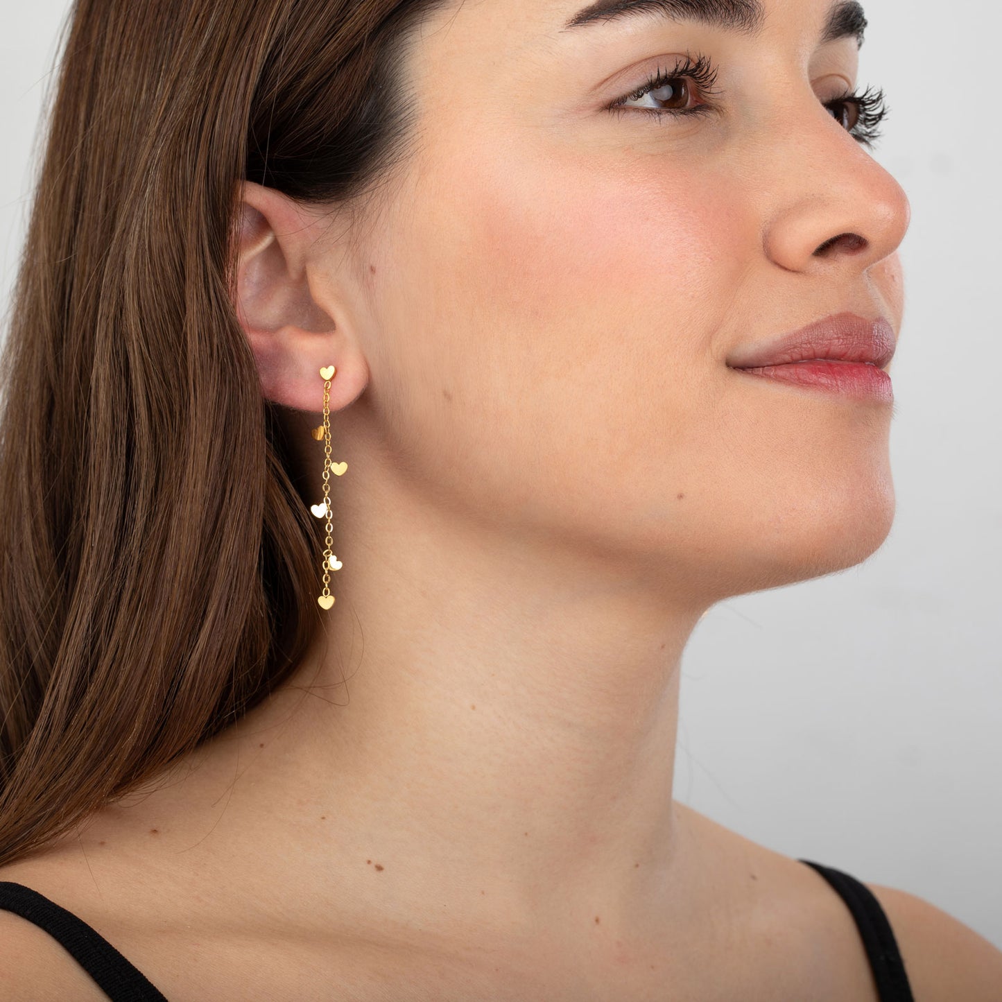 Pendientes Cadena Corazones