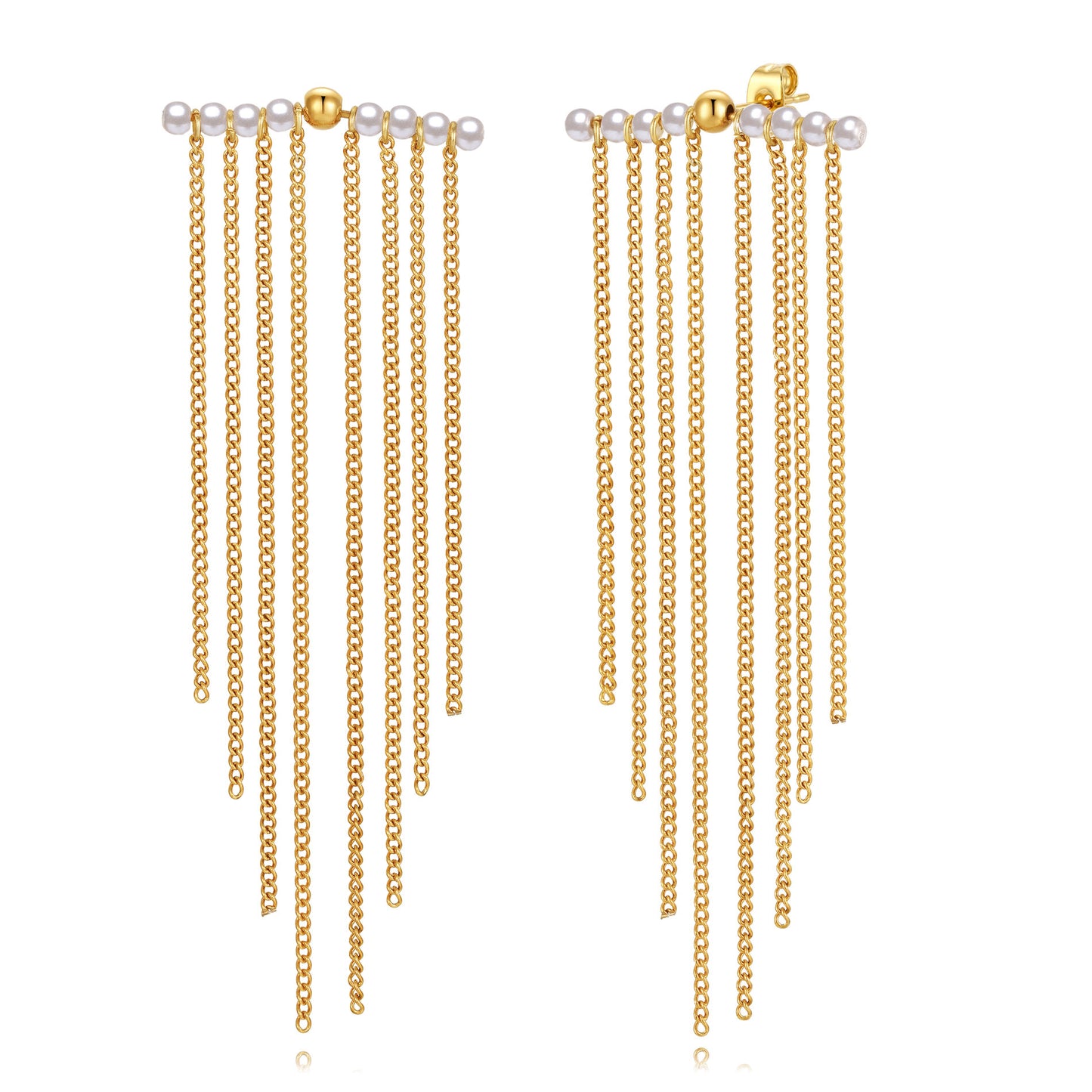 Pendientes Perlas y cadenas