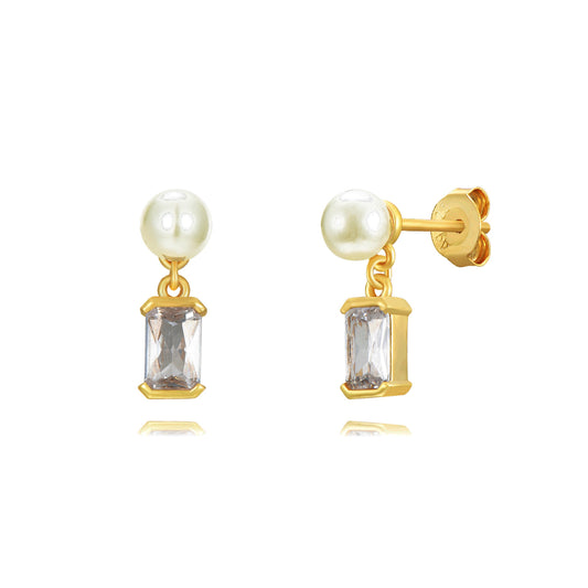 Pendientes Perla y Circonita