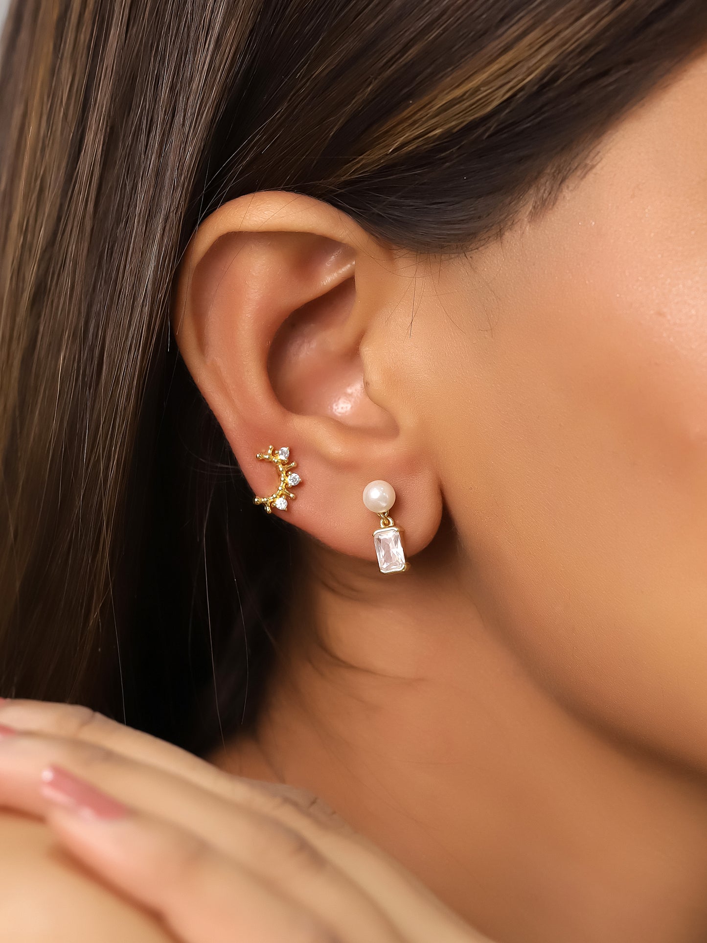 Pendientes Perla y Circonita
