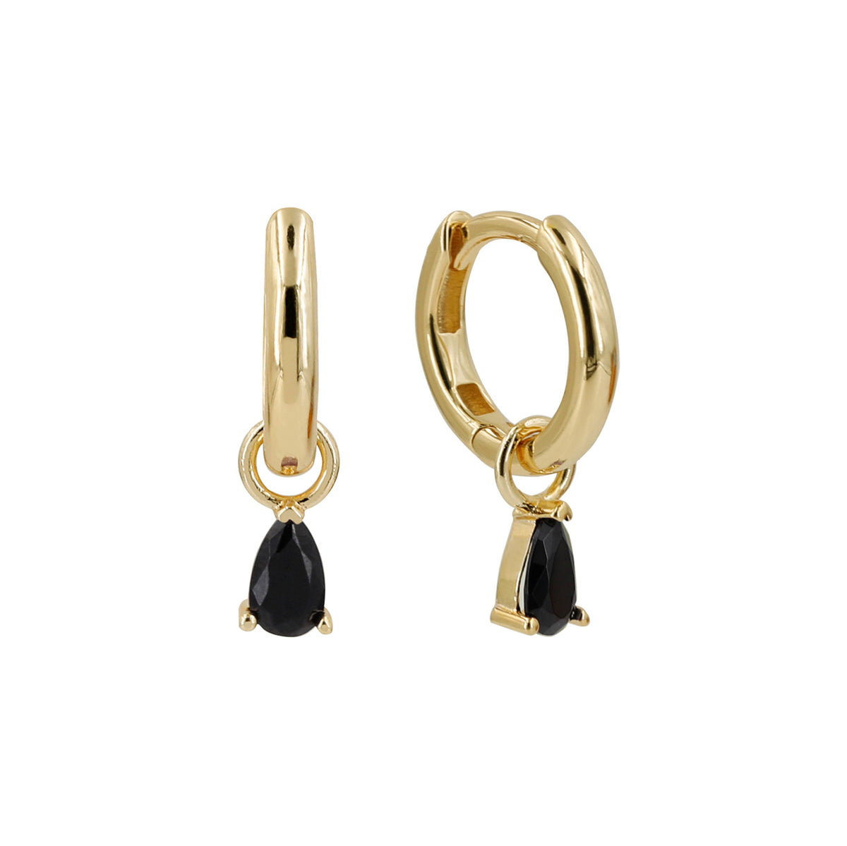Pendientes lágrima negra