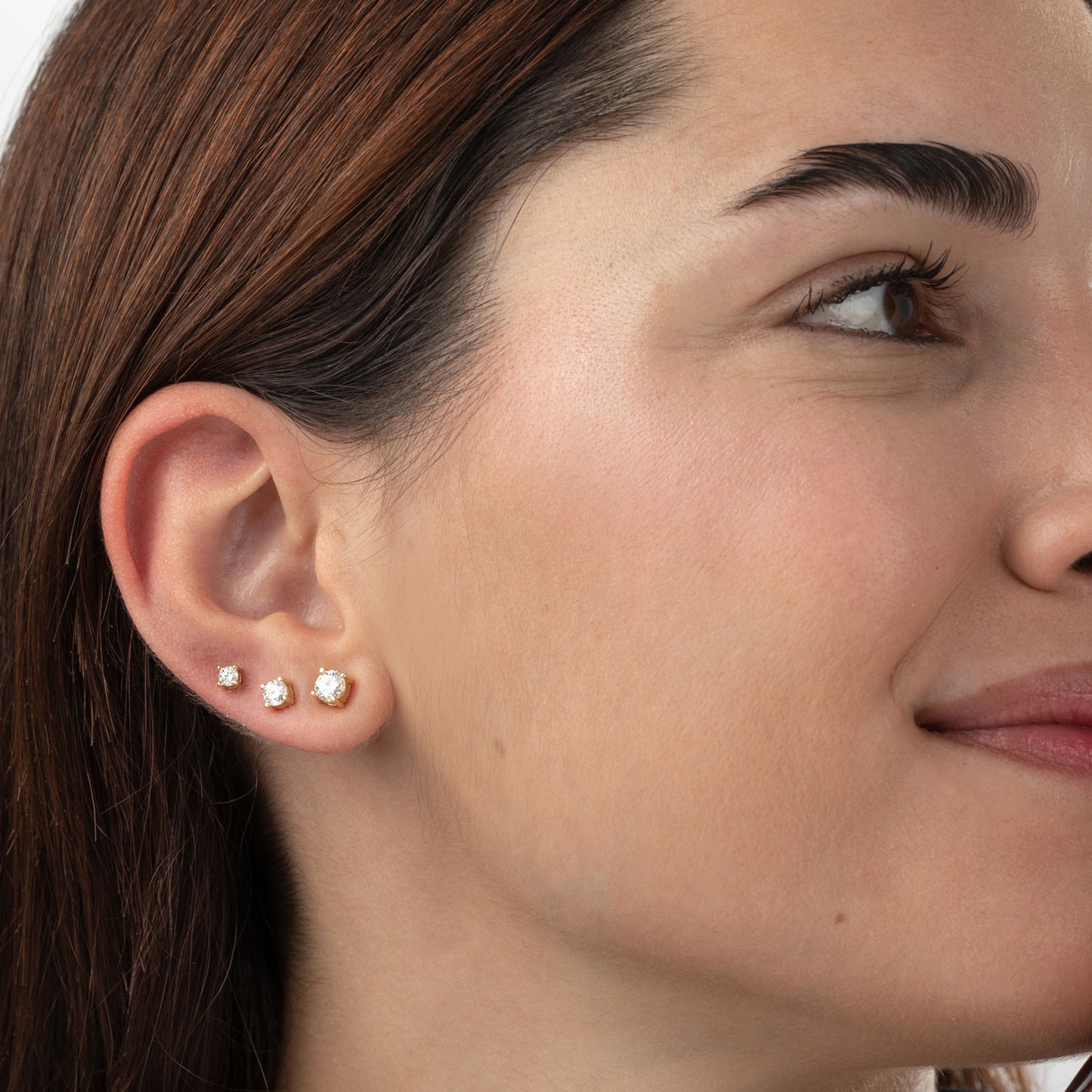 Pendientes Botón Moissanita