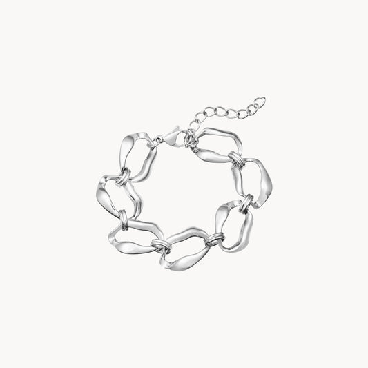 Pulsera eslabones plateada