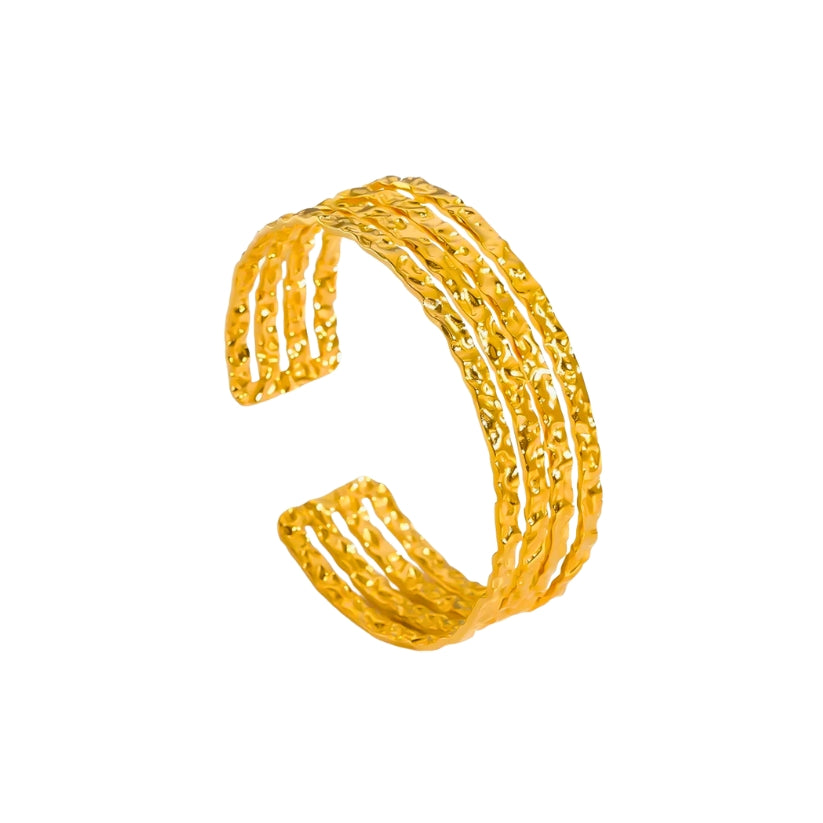 Pulsera acero martilleada