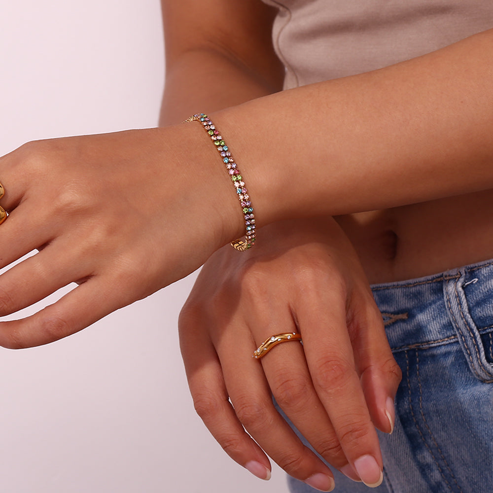 Pulsera Piedras Colores