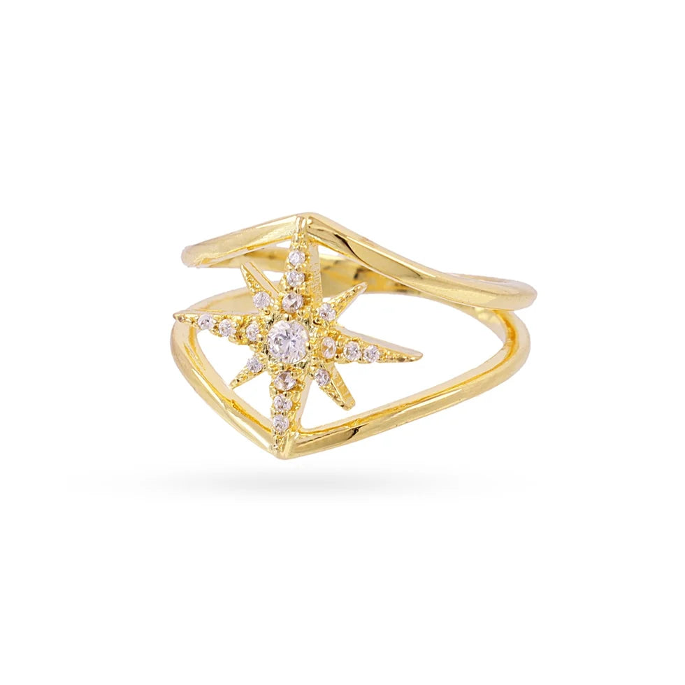 Anillo estrella circonitas