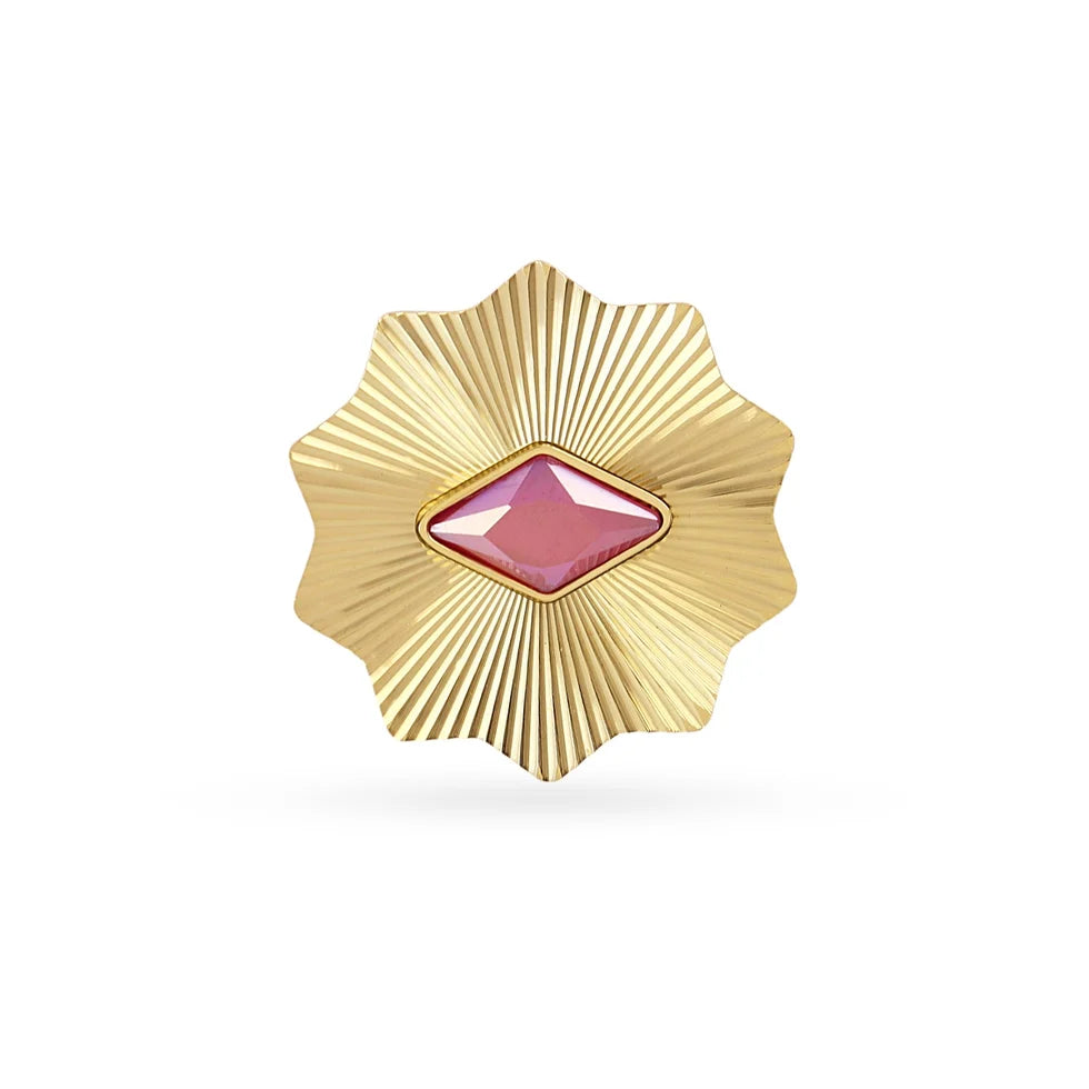 Anillo piedra rosa