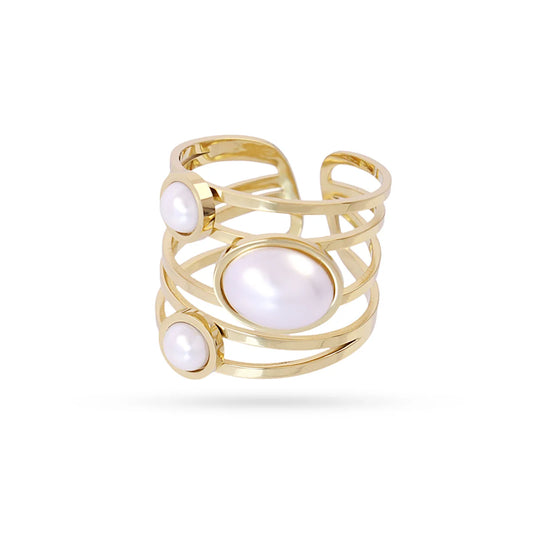 Anillo Triple Perla