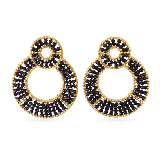 Pendientes piedras negras fiesta