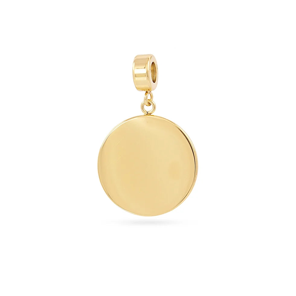 Charm medalla lisa redonda