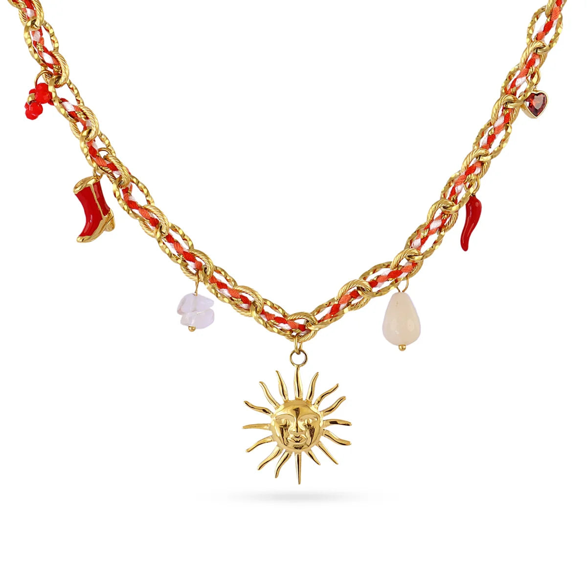 Collar Charms rojo