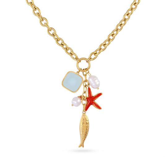 Collar pez y estrella