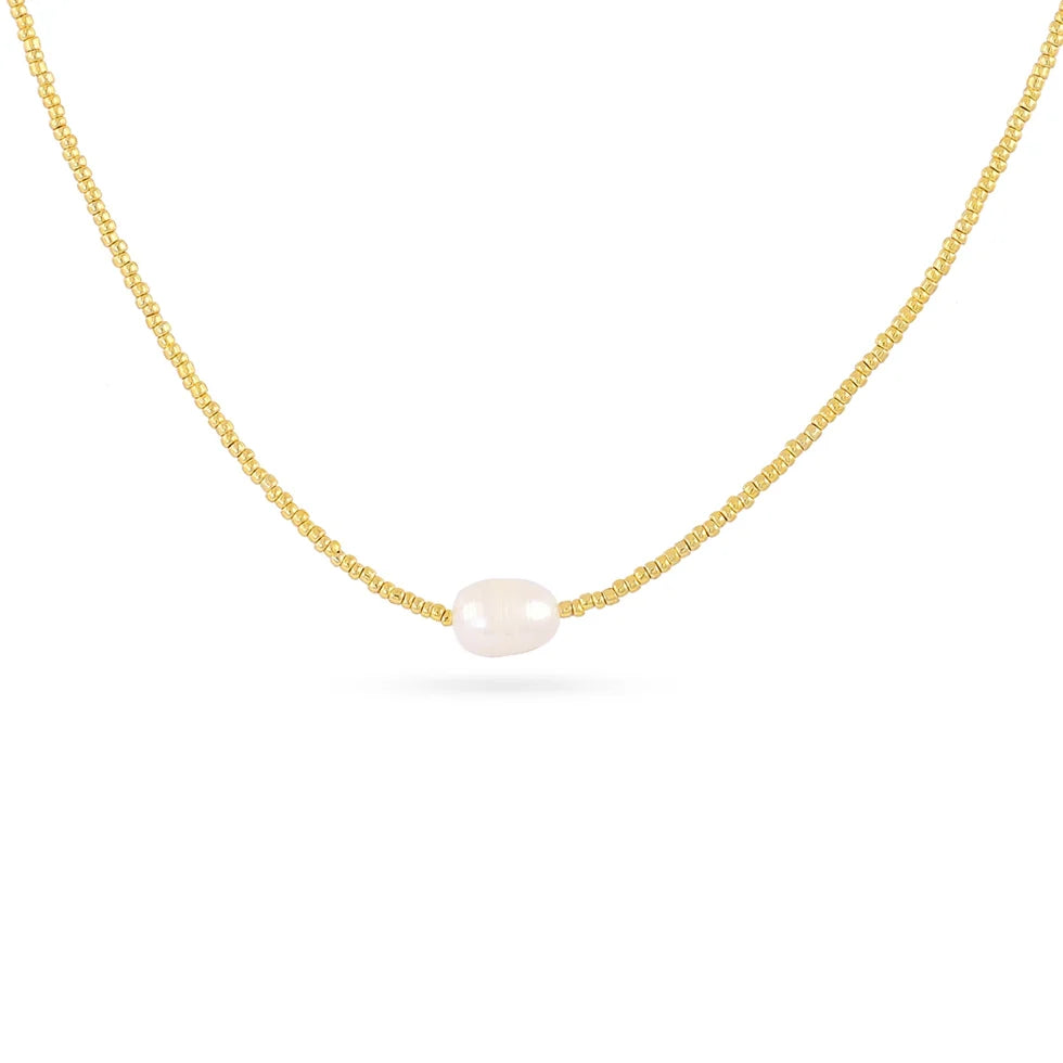Collar perla con bolitas