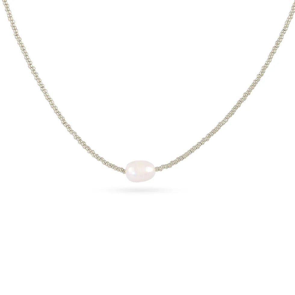 Collar perla con bolitas