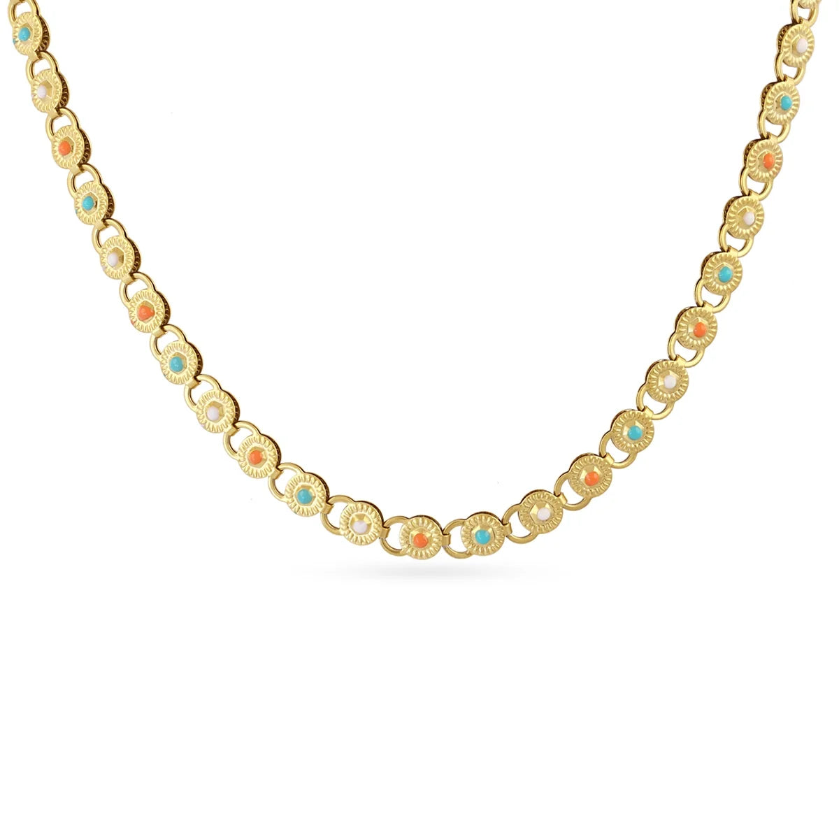 Collar medallones colores