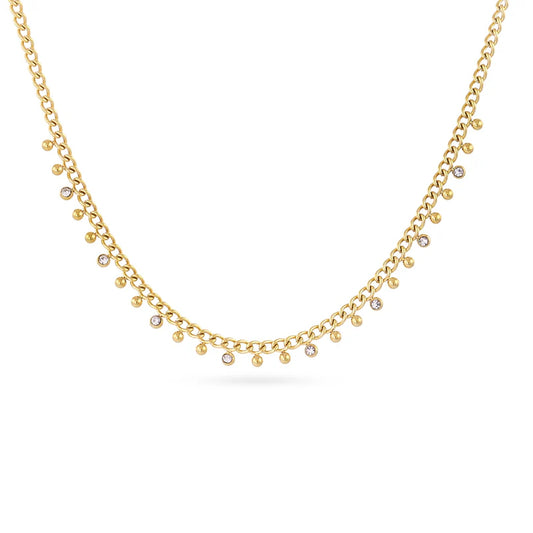 Collar Bolas y Circonitas