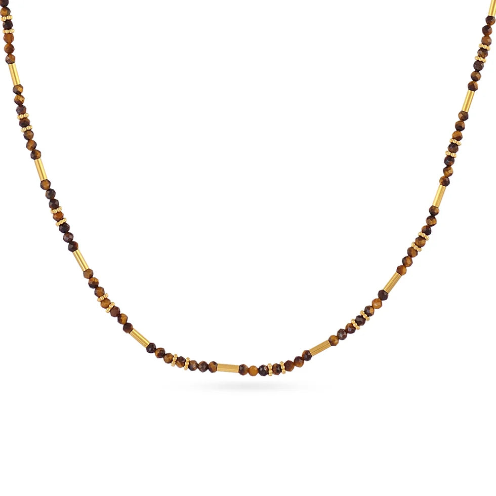 Collar Piedras marrón