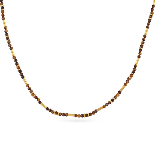 Collar Piedras marrón