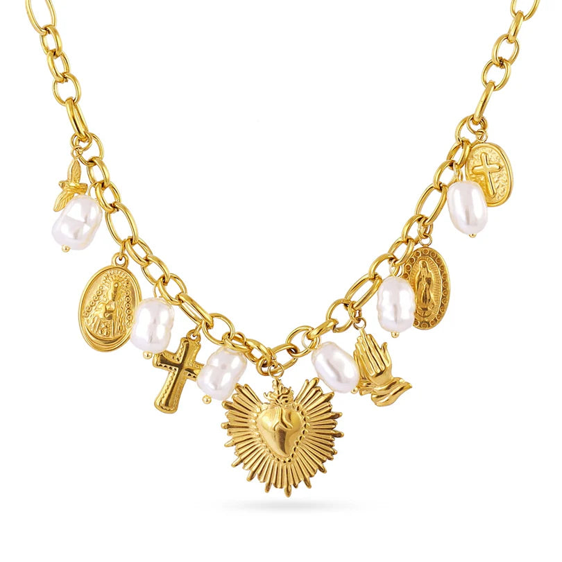 Collar Abalorios Religiosos