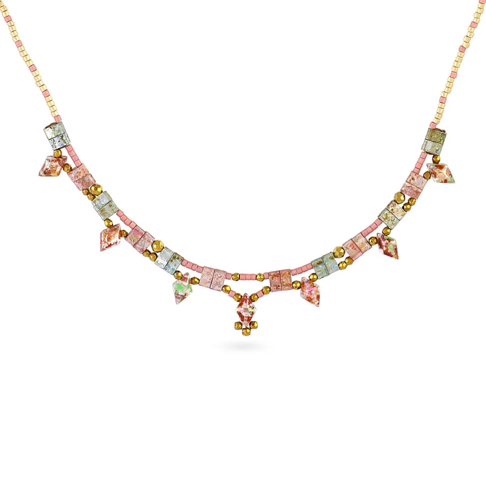 Collar piedras multicolor