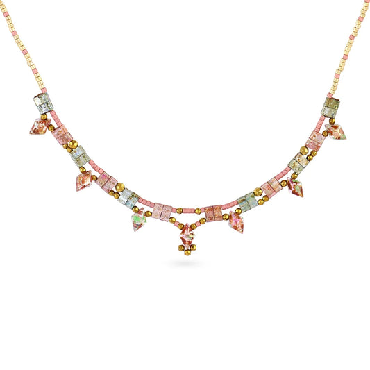 Collar piedras multicolor
