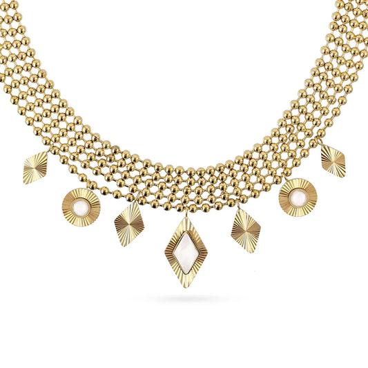 Collar Rombos y Circulos