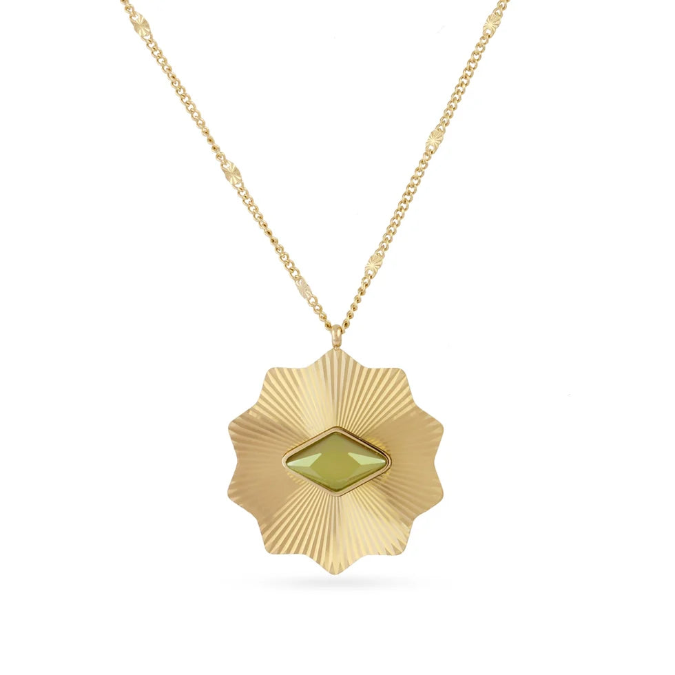 Collar piedra verde