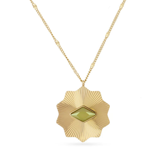 Collar piedra verde