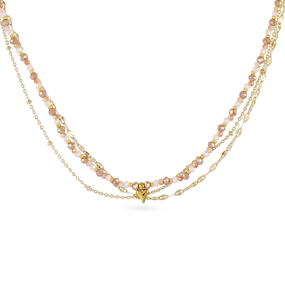 Collar triple corazón